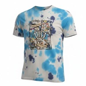 HANDMADE by Steffys Studio Tie Dye Graphic T-Shirt Unisex XL Blue New